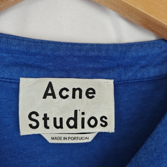 Acne Studios Gilda Sleeveless Mini Royal Blue Dress Linen Cotton Blend Size M - Picture 10 of 13